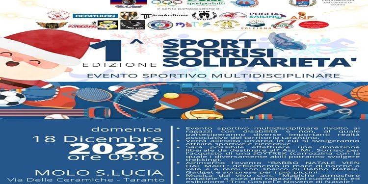 Domenica al Molo Santa Lucia la prima edizione di “Sport, sorrisi, solidarietà”