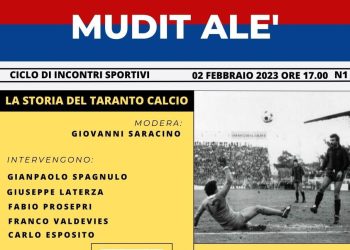Mudit Alè, primo incontro sulla storia del calcio a Taranto