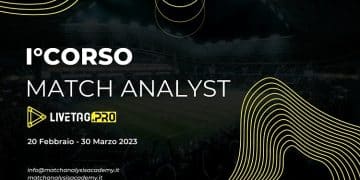 “I° Corso Match Analyst LiveTag.pro”, al via le iscrizioni