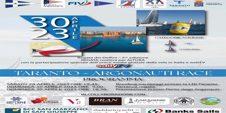 Vela. Fine settimana con la 5^ edizione della Regata dei Delfini