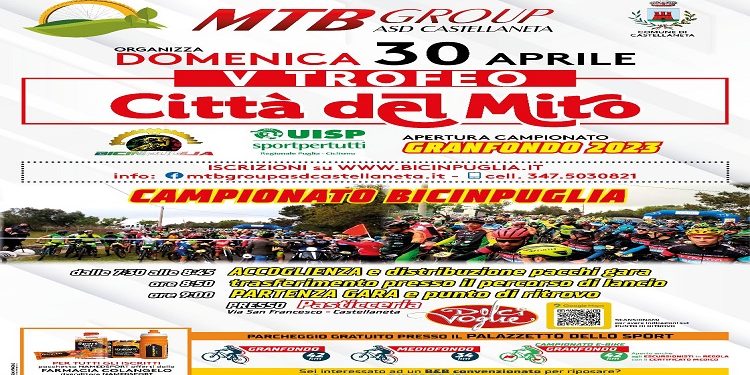 Bicinpuglia 2023, iniziano le Marathon e Medio Fondo. Si parte da Castellaneta