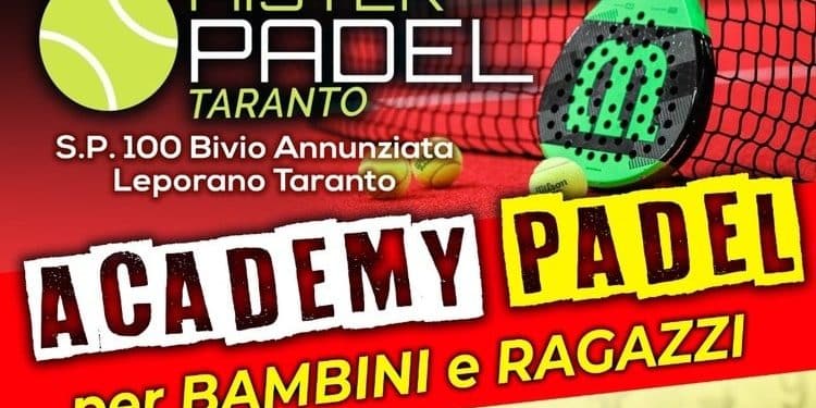 “Mister Padel Academy”, a Leporano una vera scuola per i più piccoli