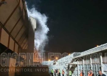 Taranto-Foggia 2-0, evacuata la sala stampa