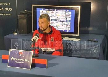 Taranto-Crotone 2-1, De Santis: “Vittoria contro un avversario forte”