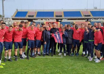 Il Presidente Gravina in visita allo Iacovone
