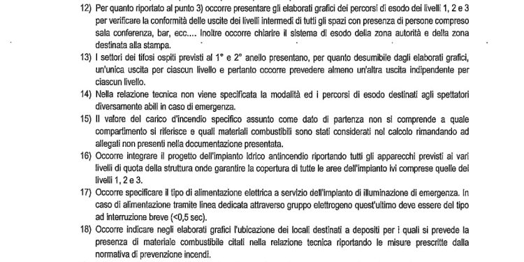 Stadio Iacovone, il verdetto della Commissione di Vigilanza tra una settimana