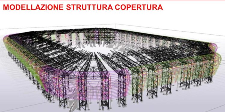 Taranto, la futura copertura dello stadio Iacovone