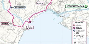 Il Giro d’Italia attraversa la provincia ionica: tre soste tra Martina, Massafra e Ginosa