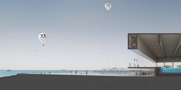 Taranto, lo stadio del nuoto che si affaccia sul mare e sulla memoria