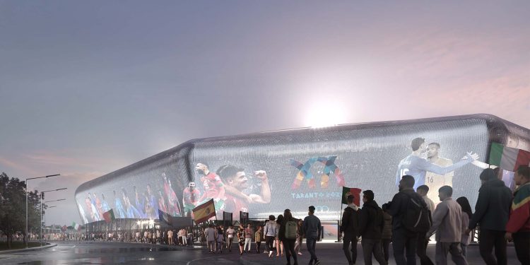 Lo stadio che racconta il futuro di Taranto: un abbraccio di luce tra sport, città e comunità