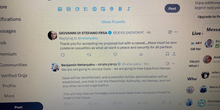 La Proposta a Tre Stati di Giovanni Di Stefano: Una Visione di Pace per Israele, Palestina e Gaza