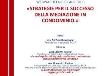 Webinar Nazionale RCCF: Strategie per il successo della mediazione in condominio