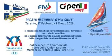 O’Pen Skiff 2026: a Taranto il via alla stagione delle regate giovanili