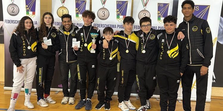 Club Scherma Taranto protagonista a Lucera: quattro podi e un pass per il Trofeo CONI