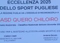 Quero-Chiloiro premiata dalla Regione Puglia: riconoscimento tra le eccellenze sportive 2025