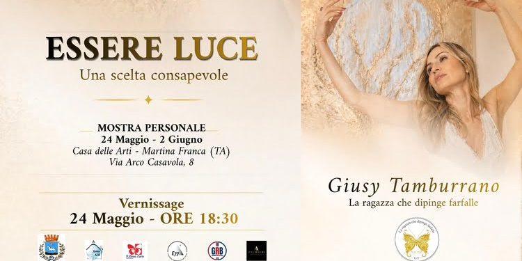 “Essere Luce – Il viaggio artistico ed emozionale di Giusy Tamburrano sostenuto da E77 Srl, tra metamorfosi, consapevolezza e rinascita interiore”