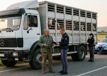 Trasportava bovini di dubbia provenienza: 68enne denunciato dalla Polizia Stradale