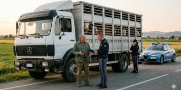 Trasportava bovini di dubbia provenienza: 68enne denunciato dalla Polizia Stradale