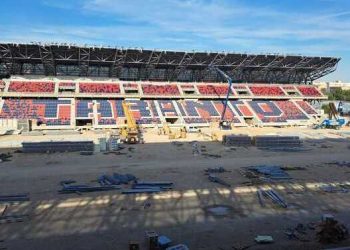 Nuovo Iacovone, completata la scritta “TARANTO”: il nome della città domina il nuovo stadio