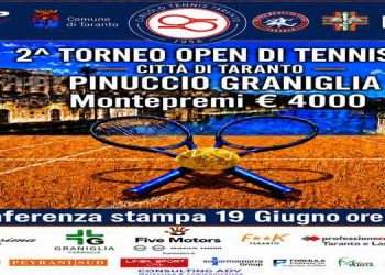 Tutto pronto per il Memorial Pinuccio Graniglia: al Circolo Tennis Taranto due settimane di grande sport