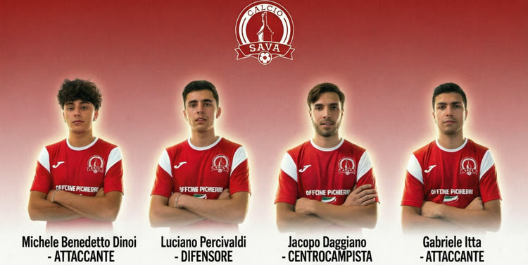 Sava Calcio, altri quattro talenti della Juniores promossi in prima squadra
