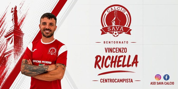 Sava Calcio, il capitano resta al timone: Vincenzo Richella rinnova anche per la prossima stagione