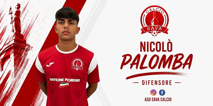 Sava Calcio, il futuro passa dai giovani: ufficiale l’arrivo del difensore Nicolò Palomba