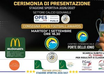 OPES Puglia e FL Tornei alzano il sipario sulla stagione sportiva 2026/2027