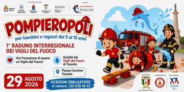 Taranto capitale dei Vigili del Fuoco: il 29 agosto il 1° Raduno Interregionale