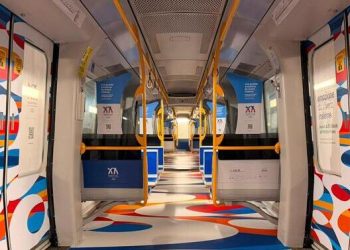 Giochi del Mediterraneo Taranto 2026, i colori dei Giochi arrivano a Milano: la M5 si veste di Mediterraneo