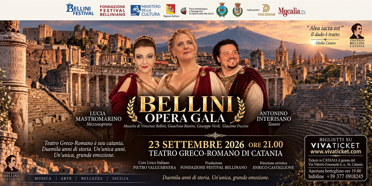 Bellini Opera Gala al Teatro Greco-Romano di Catania: Mastromarino, Bongiovanni e Interisano protagonisti della serata