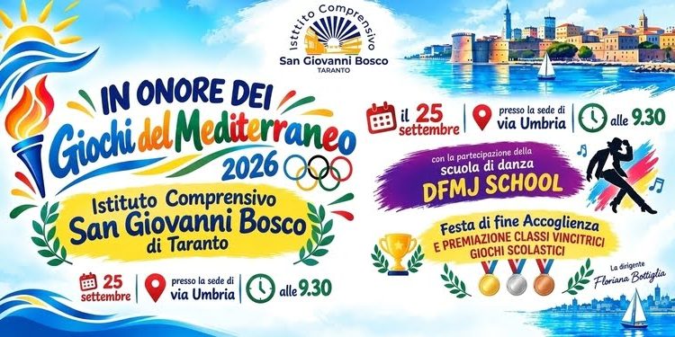 San Giovanni Bosco, il 25 settembre la Festa di Fine Accoglienza nel segno dei Giochi del Mediterraneo